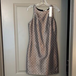 Amanda Uprichard Black and Champagne Geometric Dress